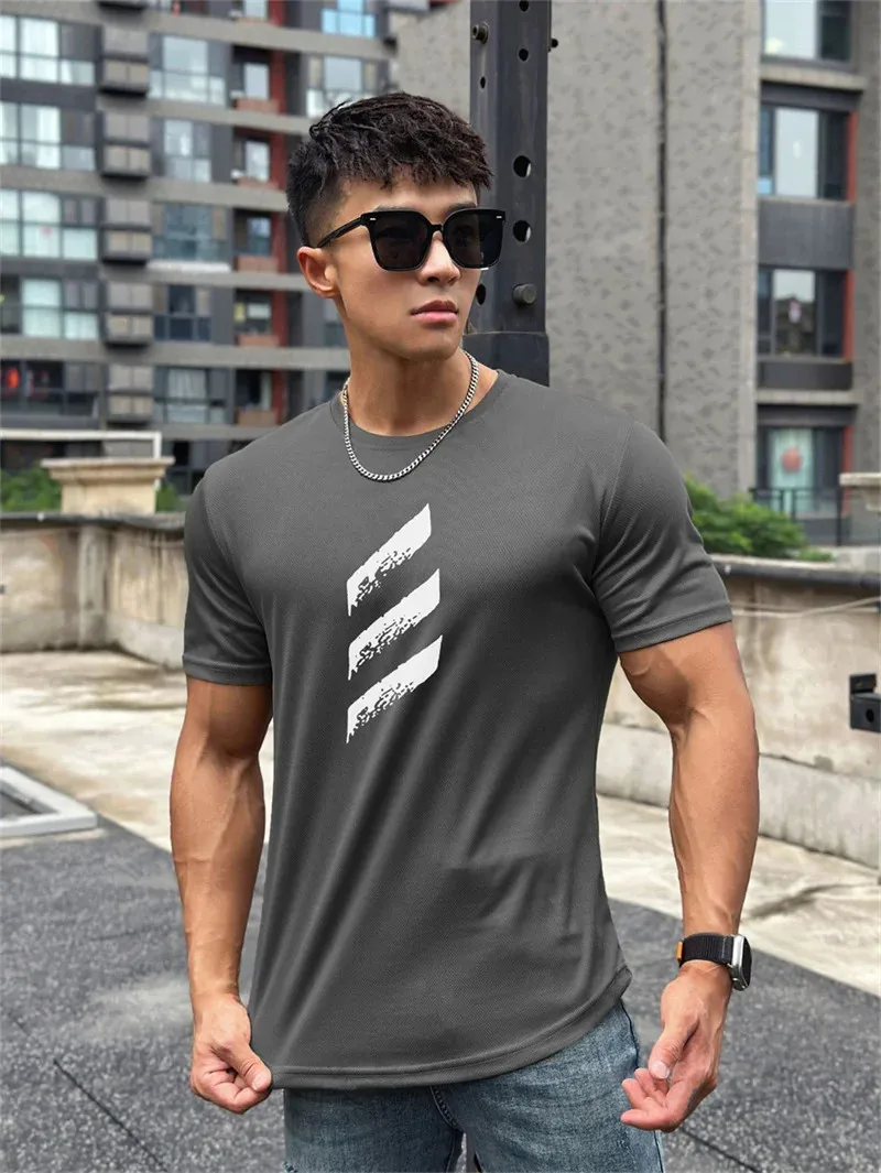 Maglietta Fitness manica corta estiva Running gym basket T Shirt Workout Casual top di alta qualità maglietta sportiva abbigliamento uomo