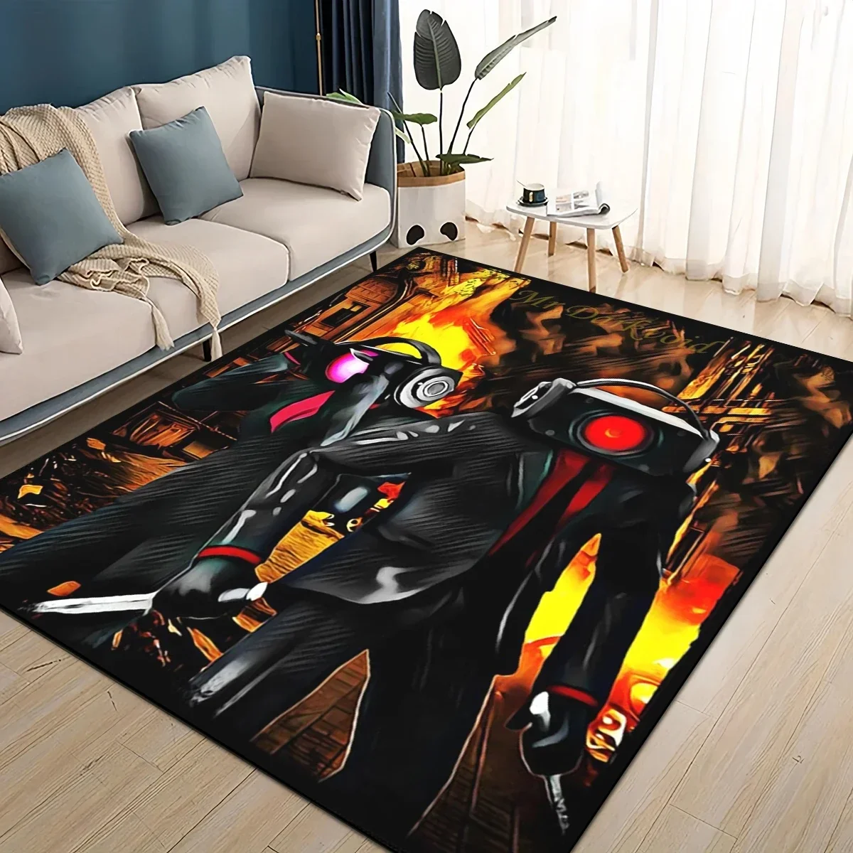 Speakerman 3D Skibidi Toilet Cameraman TVman Carpet Rug for Living Room Bedroom Home Sofa Decoration,Kids Non-slip Floor Mat