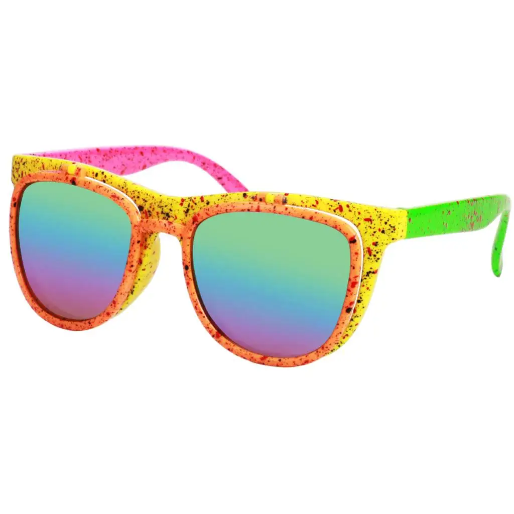 Up 80s Neon Sunglasses Halloween Funny Colorful Glasses Party Hip-Hop