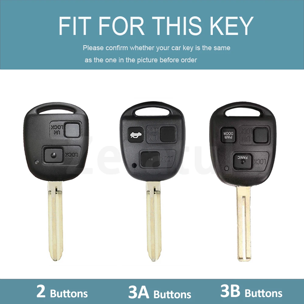 For Lexus LX RX400h ES330 RX330 ES GS LS IS RX SC Silver Edge TPU Keyless Car Key Case FOB For Toyota Land Crusier FJ Cruiser