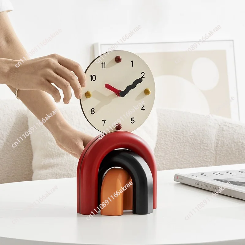 for Living room desktop ornament TV cabinet entrance creative home simple clock decoration