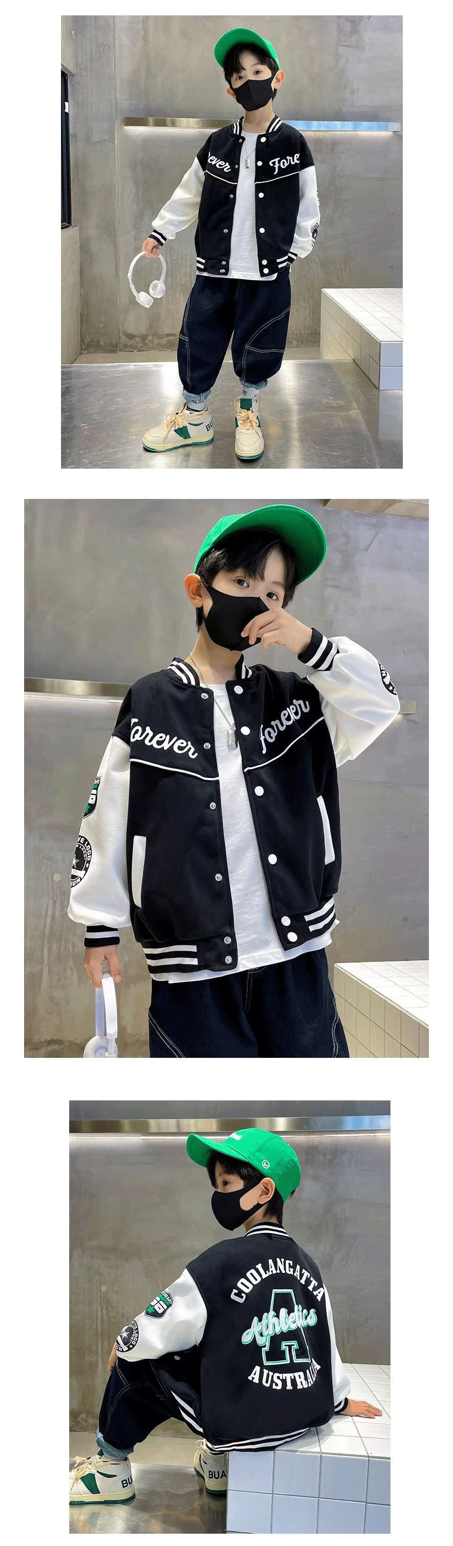 Jungen Baseball Uniform Jacken Für 3-14 Jahre Kinder Kleidung Für Teenager Jungen Sport Oberbekleidung Mantel Frühling Mode Sweatshirts – Detail 5
