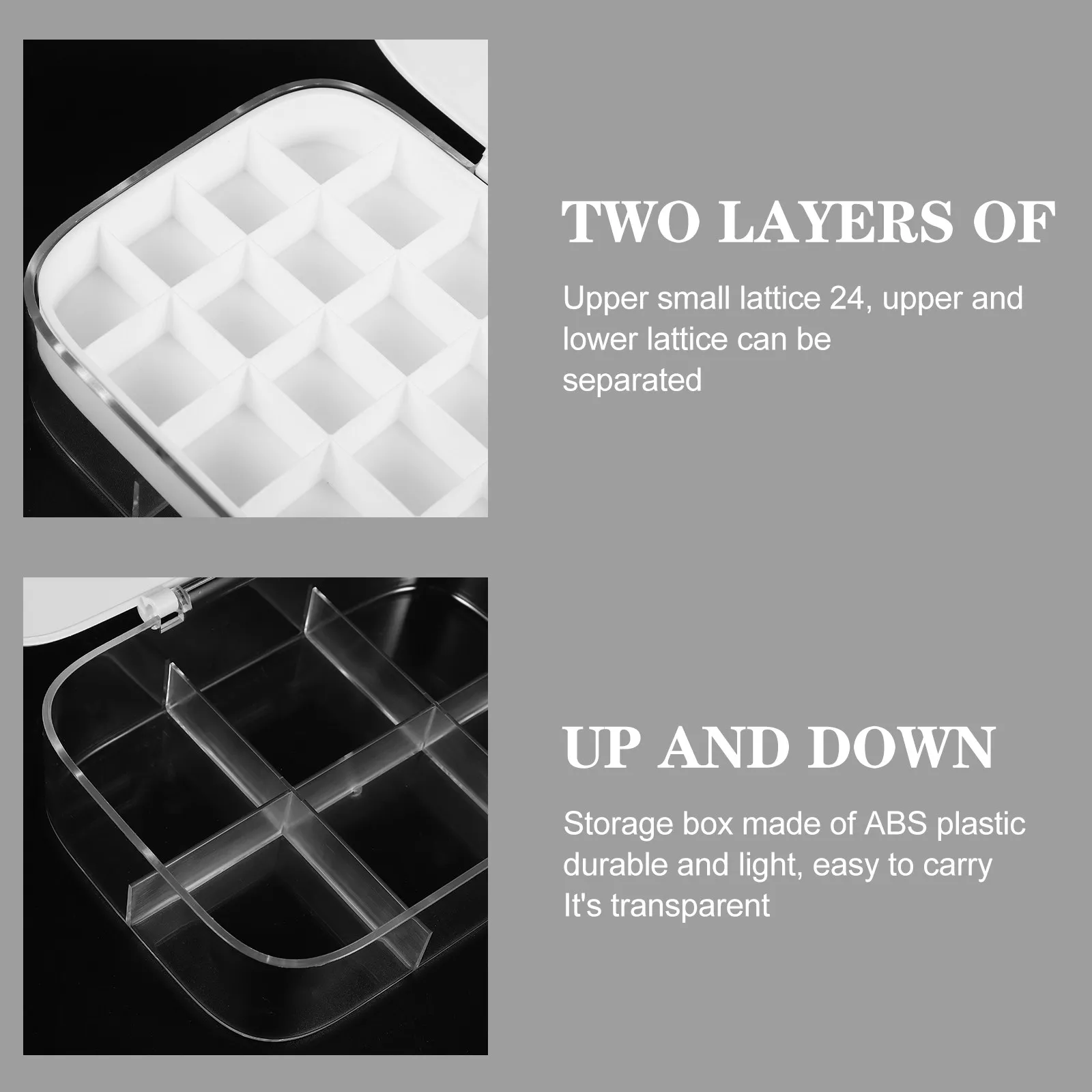 

Коробка для хранения украшений с 30 отделениями, органайзер для сережек и колец, портативный маленький футляр для ювелирных изделий, шкатулка для мелочей