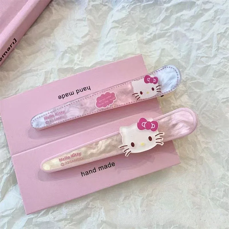 Sanrio Hello Kitty Hair Clips Kawaii Anime Girl Hair Accessories Anime Women Girl Bb Clip Hairpin Party Barrettes Headwear Gifts