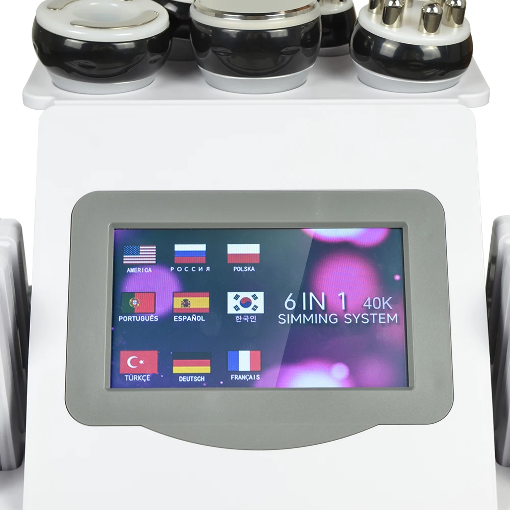 6 in 1 40K Cavitation Ultrasonic Body Slimming MachineKIM8 Multi-Polar Radio Anti-Wrinkle Rejuvenation Skin Lift Tighten