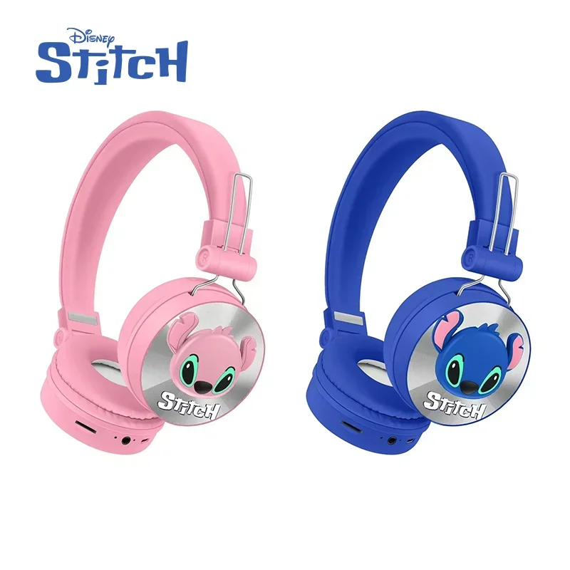 Disney Stitch Headphones Bluetooth Wireless Gaming Earbuds HIFI Stereo Headset with Mic for Spider Man Kids Anime Cartoon GA-208