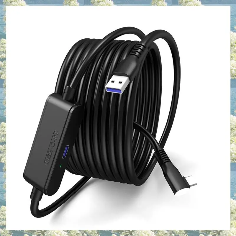 جديد-لـ Meta Quest 3S /3/2 USB3.2 Gen1 كابل شحن خط البيانات Pico4 3.0 كابل USB نوع C نقل البيانات كابل USB إلى C