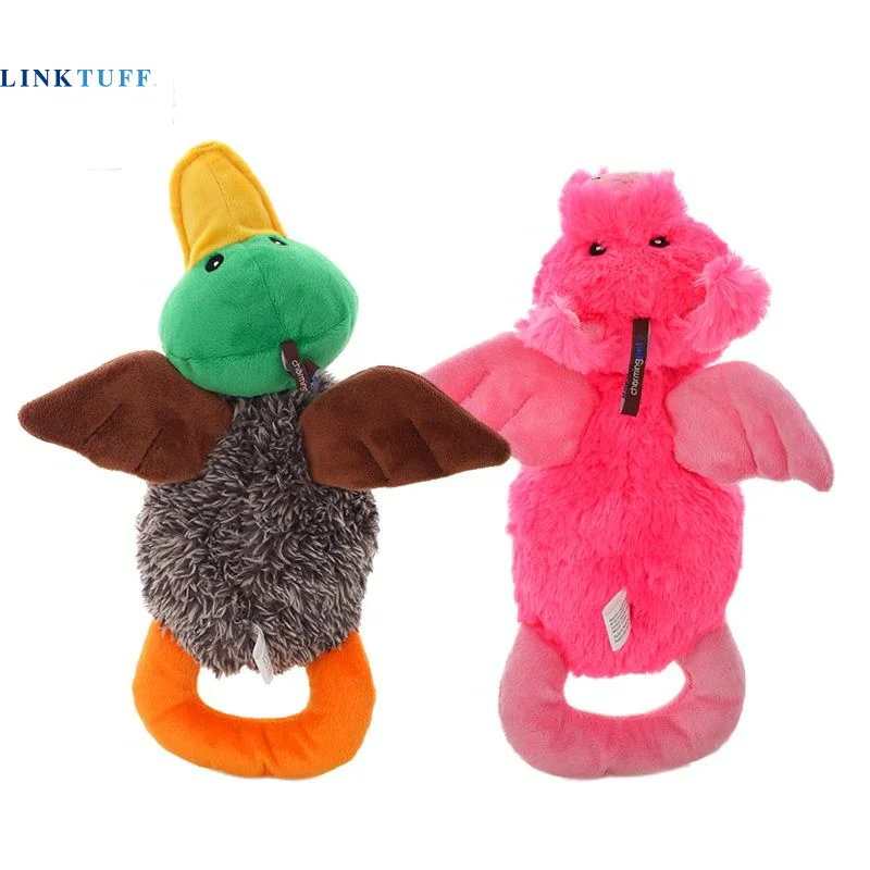 Linktuff Pet Dog Squeaky Training Toys (Durable & Resistant to Bite) - Flying Pig/Flying Duck