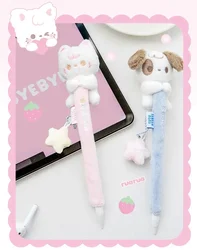 Tablet Pen Cover for Apple Xiaomi Huawei Kawaii Cartoon Cat Puppy Stylus Pen Cover for Student Office Worker Tablet Accessories