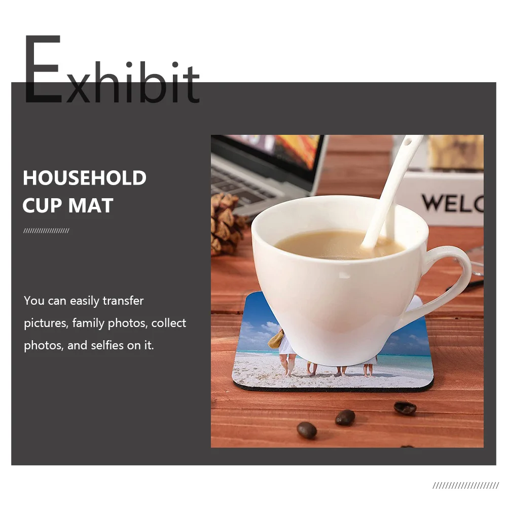

16pcs Car Theme Coasters Dye Sublimation Neoprene Cup Mats Household Accessories Anti Slip Lightweight Kitchen Table Protectors