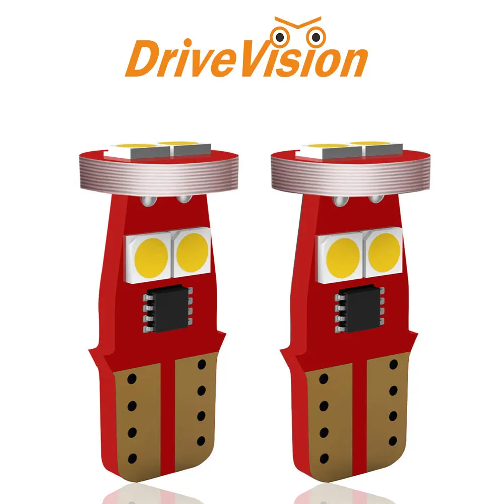 

DRIVEVISION 2PCS W5W Led T10 Canbus No Error 194 168 Led Bulb 3030 6000K SMD White lamp For Mercedes-Bens Bmw Audi Ford Car 12V