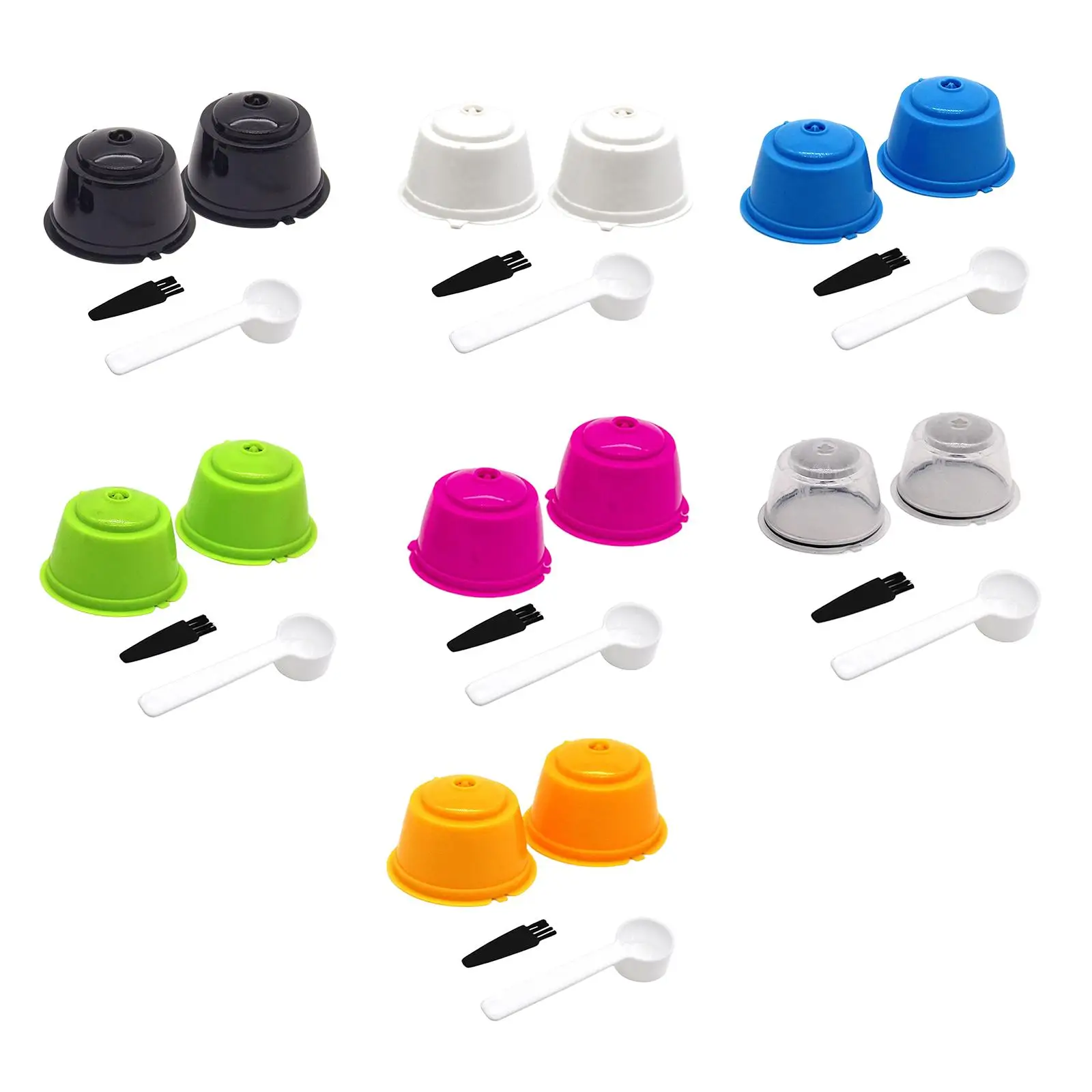 Набор из 2-х многоразовых фильтров для кофе с чистящей щеткой для домашней кухни кафе