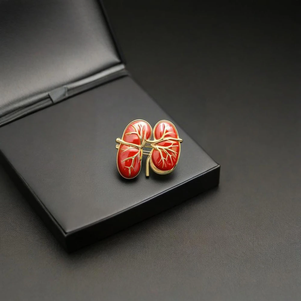 الطبية الكلى المينا بروش دبوس المسالك البولية الطب مجوهرات على ظهره شارة التلبيب هدايا للطبيب ممرضة