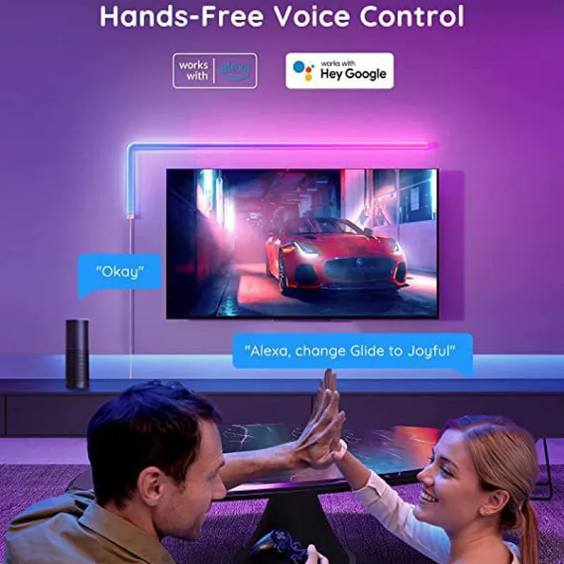 Ambient Wall Light Remote Control Atmosphere Light Illusion Corner Light RGB Colorful Fill Light Decoration Pickup Rhythm Lights