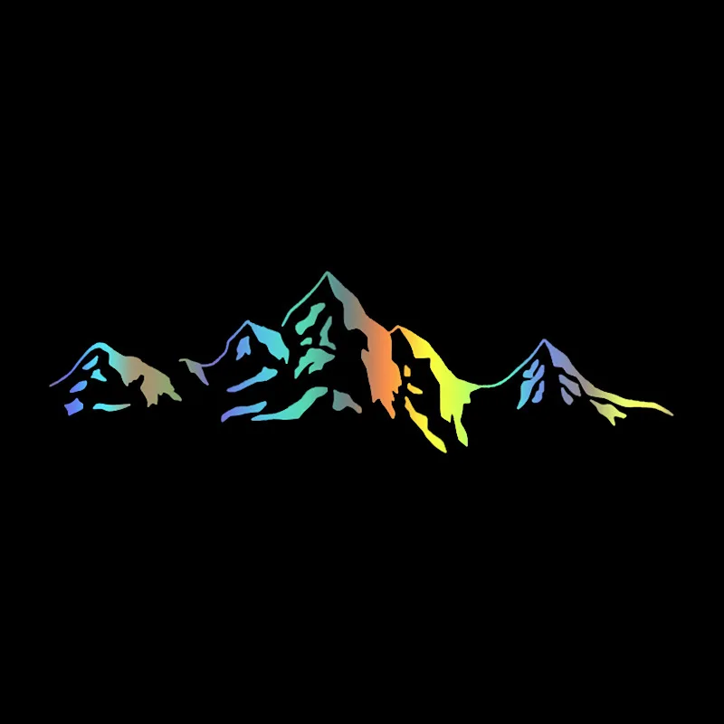 Car Reflective Stickers Mountain Peaks Snow Mountain Decorations, Rear Windows, Glasses, Bumpers, Sport Utility Vehicle Stickers