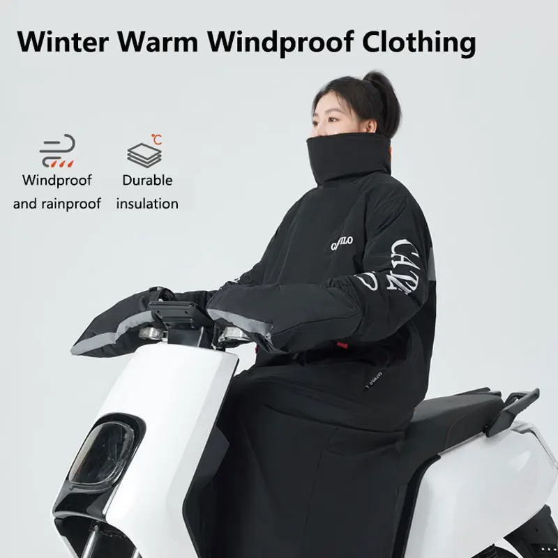 Winter Motorcycle Windshield Quilt Plus Velvet Thickening Increase Waterproof Cold Protection Clothing Riding Windshield Cover