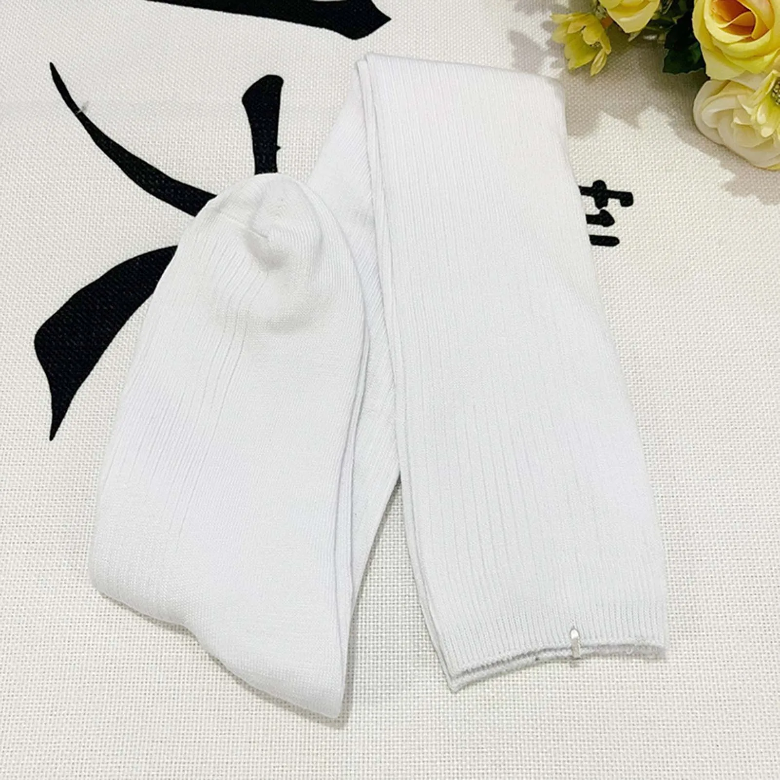 جوارب الركبة للنساء عمودي مخطط فوق بسط لينة الدافئة مضلع الفخذ العليا جوارب بلون الجوارب الطويلة