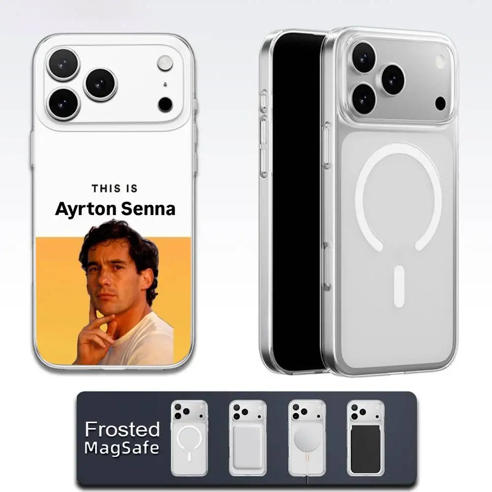 حافظة هاتف A-Ayrton Senna لهاتف iPhone 17,16,15,14,13,12,11,Pro,Max,Plus,E,Air,Mini Magsafe شفافة مغناطيسية بلوري #6