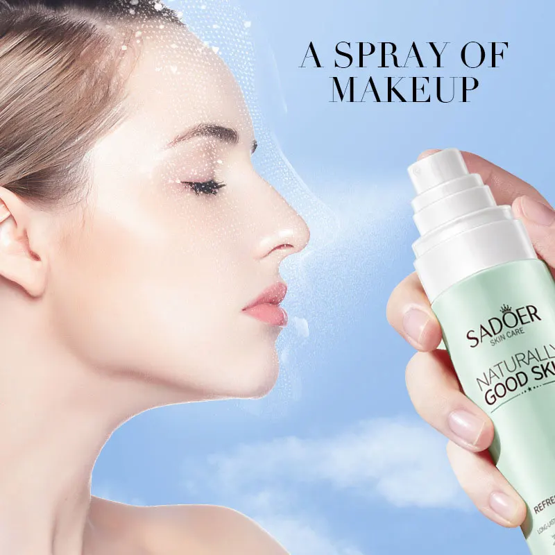 SADOER Spray de maquillaje refrescante con control de aceite, hidratante, refrescante, control de aceite, maquillaje sin rostro, brillo del tono de la piel