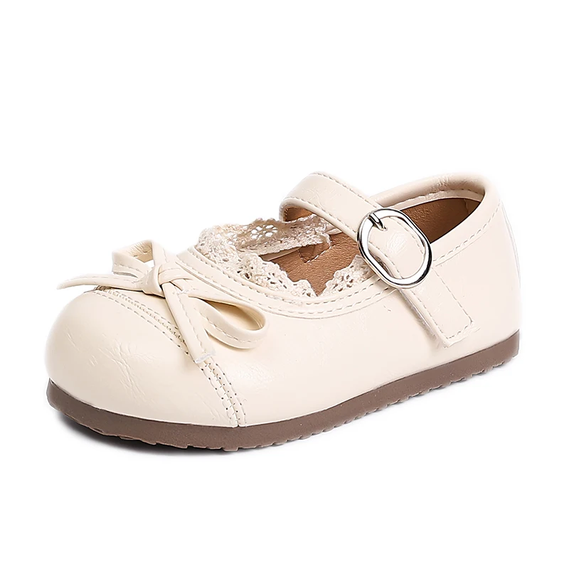 Frühlings- und Herbstschuhe für Kleinkinder, Mädchen, mit Spitzenbesatz, Schleife, Mary-Jane-Schuhe, Schnalle, rutschfeste, weiche Sohle für den täglichen Gebrauch, Schule, Freizeit, Outdoor – Detail 8