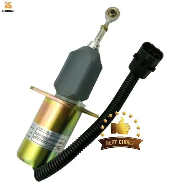 Hot Sale Excavator 12V 24V Fuel Pump Shut Off Solenoid Valve 3415706 3935650A 4946639