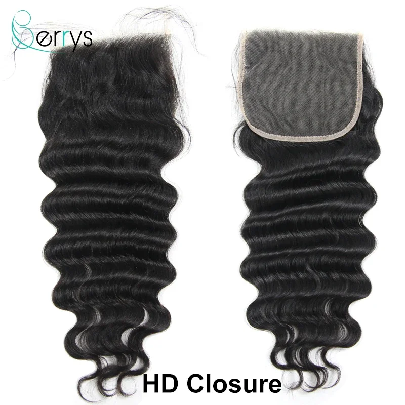 

Loose Wave 5x5 Swiss HD Lace Closures Indian Raw Hair Loose Deep Lace Closure Pre Plucked With Small Knots 10A Virgin Hair