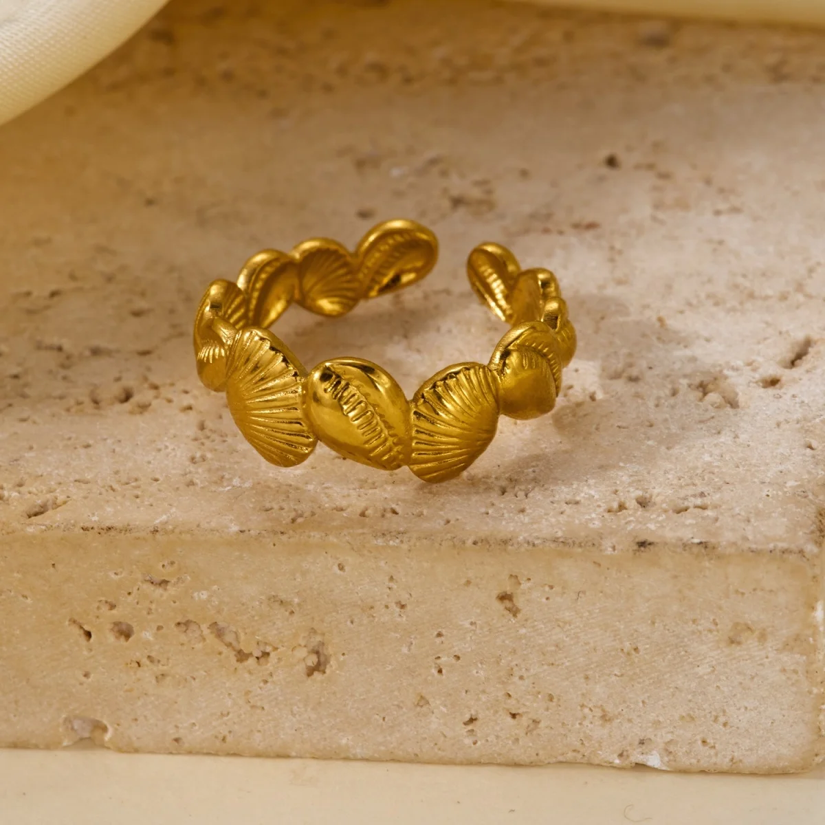 Edelstahlringe mit Muschel-, Krabben- und Blumenmotiven für Damen und Herren, Strand, Schmetterling, geometrischer Ring, Schmuck – Detail 30
