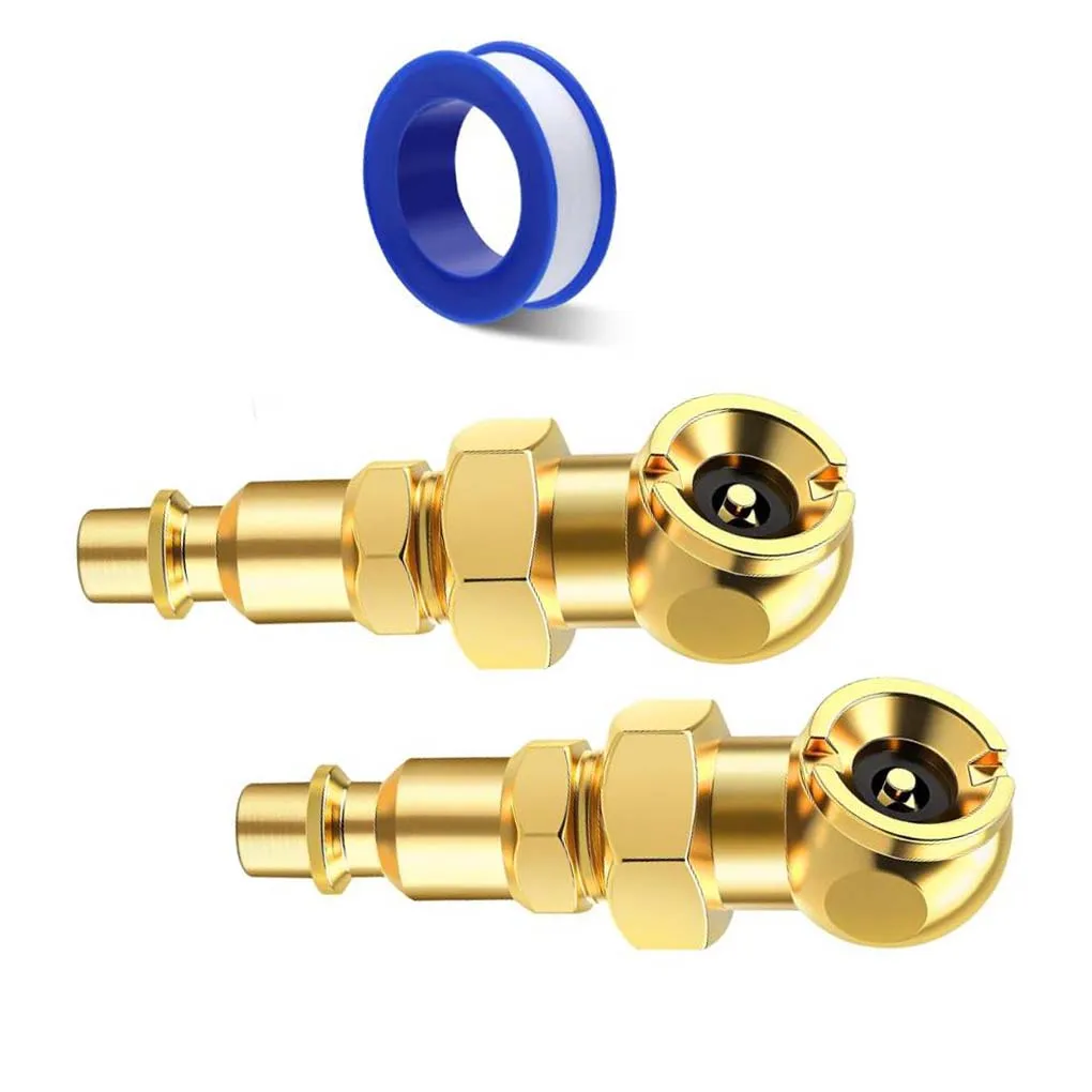 Tire Chuck 2pcs 1/4 NPT Closed Flow Inflator Nozzle with Quick Twist Connector Compatible with Most Air Compressors