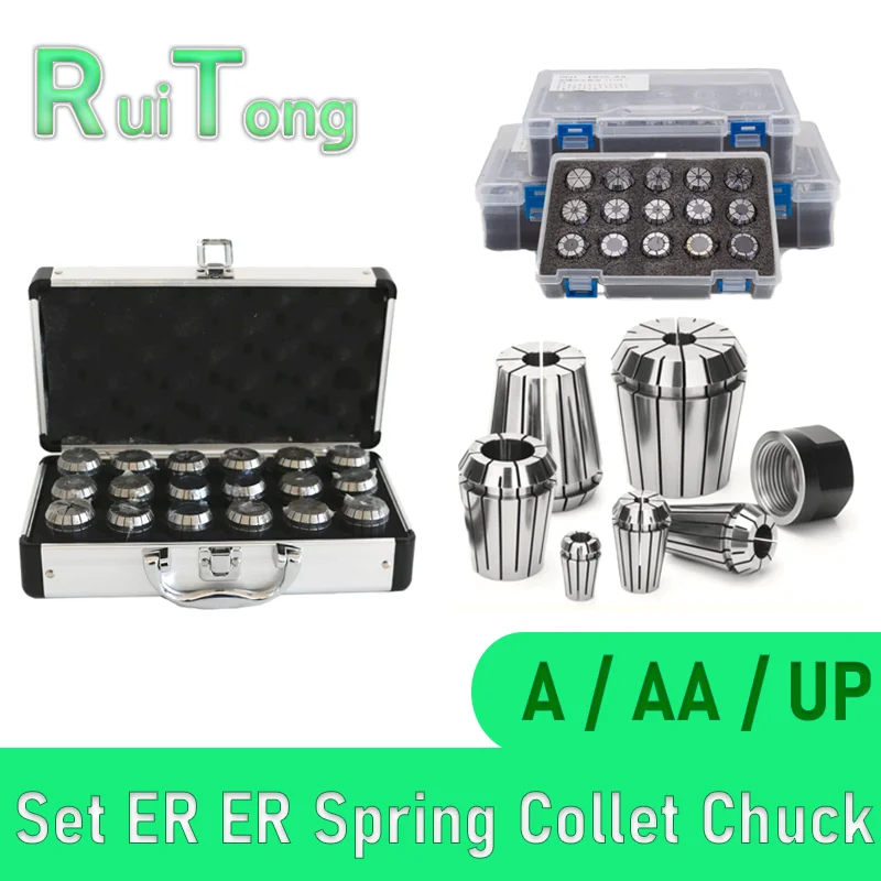 AA ER Collet Set ER11 ER16 ER20 ER25 ER32  High Precision 0.005mm 0.008mm Tools Holder Clamping UP ER Spring Collect Chuck ER