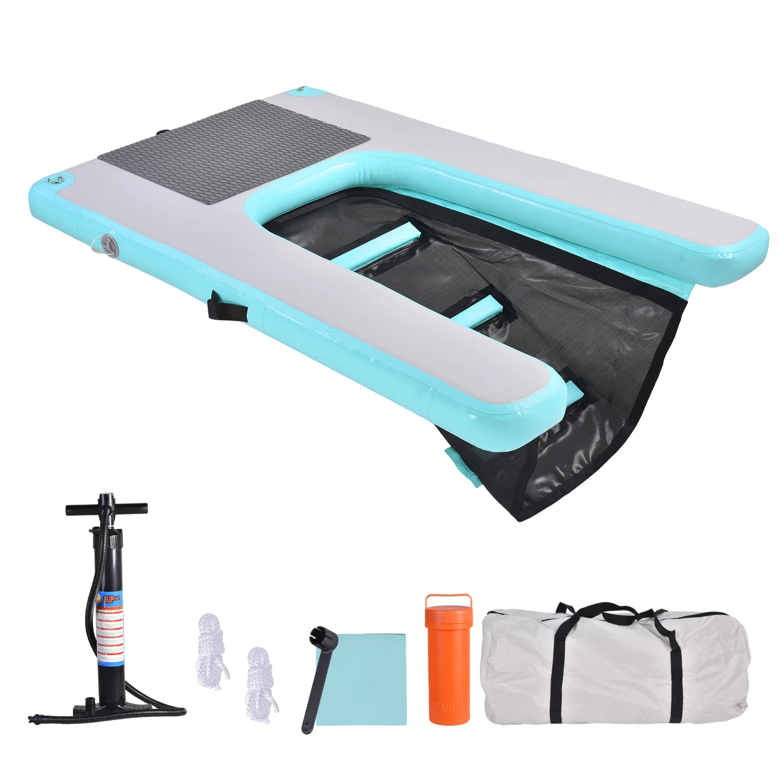 Rampe de piscine pour chiens, capacité pliante de 220 lb, rampes gonflables pour animaux de compagnie, pont de sécurité antidérapant pour piscine, lac, rivière, plage