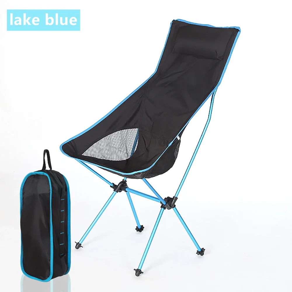 Portable Camping Foldable Chair Fishing Beach Travel Relaxing Lightweight Lounges Folding Ultralight Nature Hike Outdoor Chairs