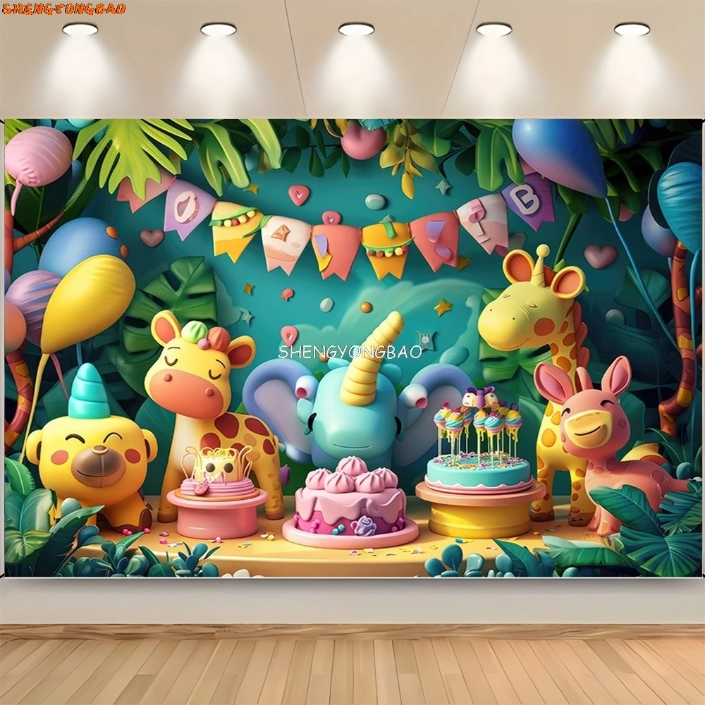 Baby Shower Decoration Birthday Party Photography Backdrops Props Balloons Arch Children Newborn Photo Studio Background BS-03