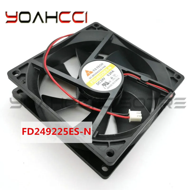 Imagem -04 - Ventilador de Refrigeração de Fios para Laptop 24v 0.27a 92x92x25 mm Fd249225es Fd249225es-n 0.24a Peça