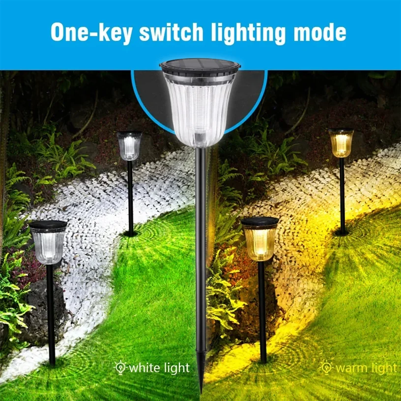 

Outdoor Solar LED Warm White Light Waterproof Garden Lawn Courtyard Decoration High Brightness Landscape Light Path