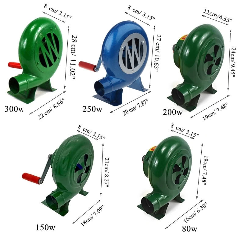 ทำอาหารกลางแจ้ง BBQ พัดลมแบบพกพา Hand Crank Fan Air Blower Grill Camping เตาอุปกรณ์เสริมบาร์บีคิว เครื่องมือ