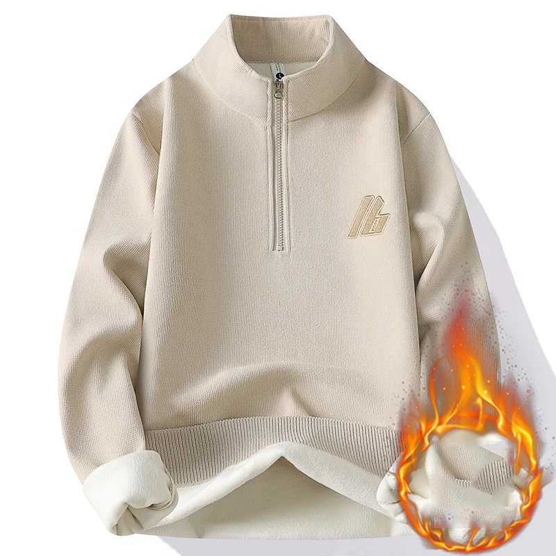 Casual Sweater Male Men's Warm Knitted Sweater Streetwear Pullovers Thick Fashion Clothing Spring Autumn Winter Men Clothing