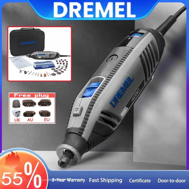 220V 175W Rotary Tool Professional DREMEL 4250 Electric Grinder Engraving Pen Polisher Cutting Drilling Power Tool With 35Kit