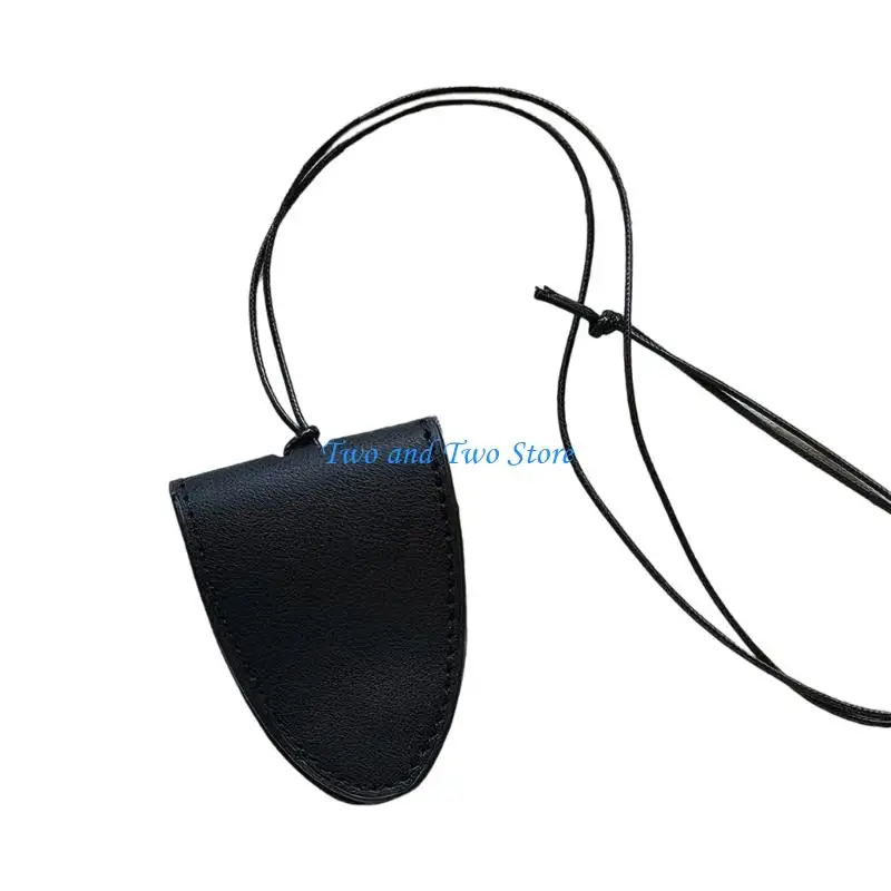 HX6F Leather Pulling Bag Suspending Neck Leather Brand Necklace Suspending Glasses