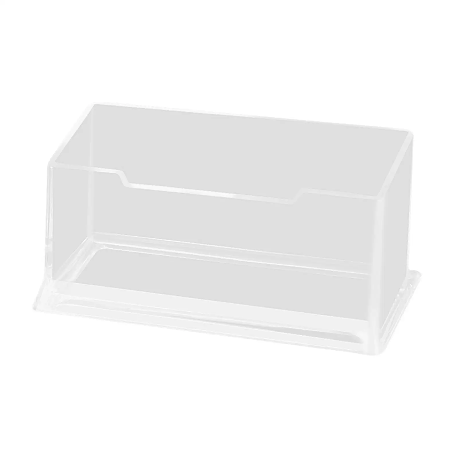 Clear Acrylic Business Card Stand Holder Desktop Card Display Rack for Men Women Office Countertop Organizer Storage Case