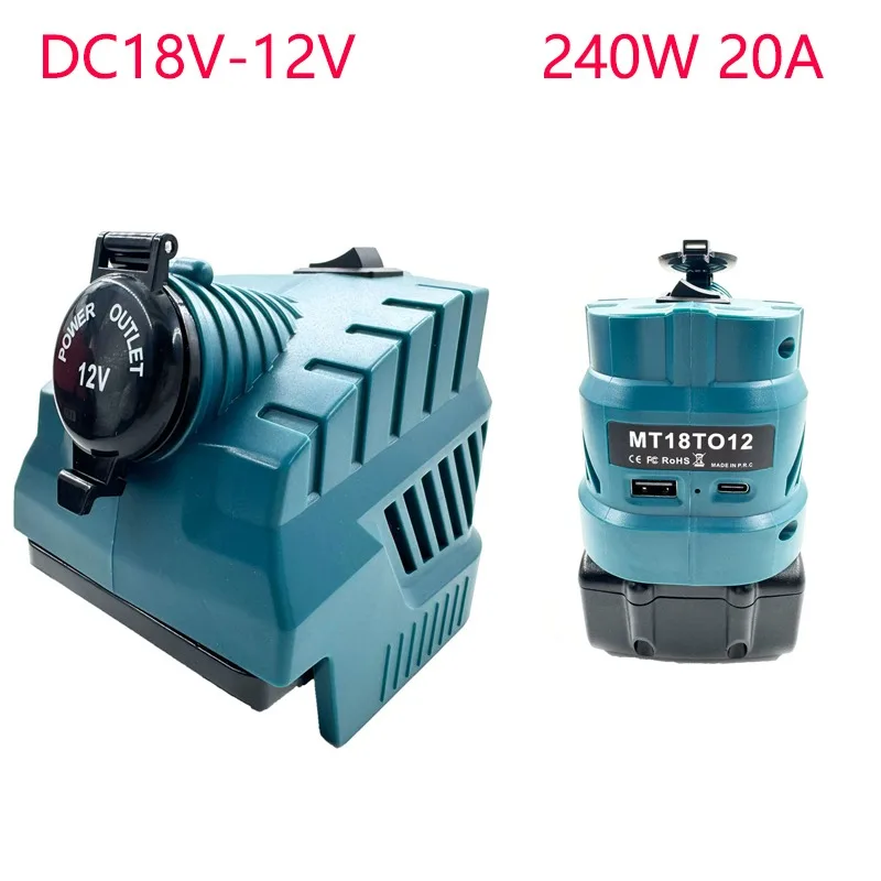 

Car Vehicle Refrigerator Power Supply For Makita 18V Battery 240W Cigarette Lighter Interface DC 12V Buck Converter Regulator