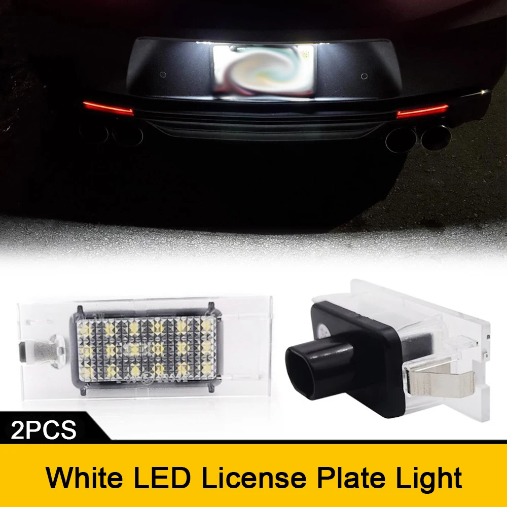2x 18SMD LED Reverse License Number Plate Light Tag Lamp For Nissan Interstar Opel Movano Renault Master II Megane Clio Laguna