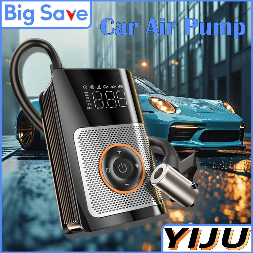

160PSI автомобильный воздушный насос для шин Power Bank освещение портативный воздушный компрессор 4 в 1 автомобильный аккумулятор стартеры авто накачка шин