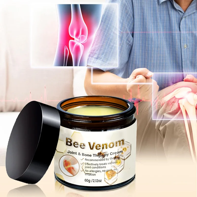 Bienengif-Gelenkcreme, beruhigende Muskel- und Gelenkcreme, Bienengif-Creme für Rücken, Knie, Hände, Hals, Füße, einfach zu bedienen