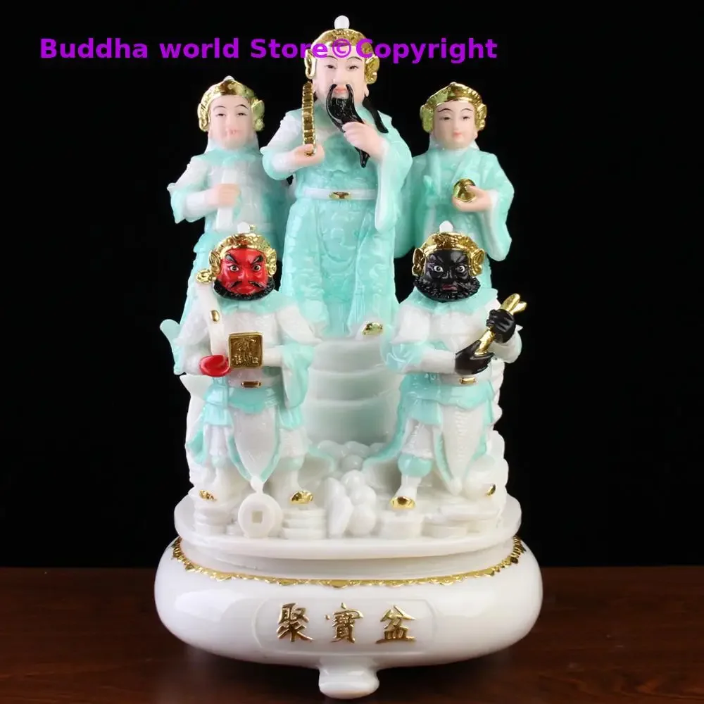 40CM Large Wholesale buddha figure Asia HOME protection shop company Prosperity WU LU CAI SHEN God of wealth FENG SHUI statue