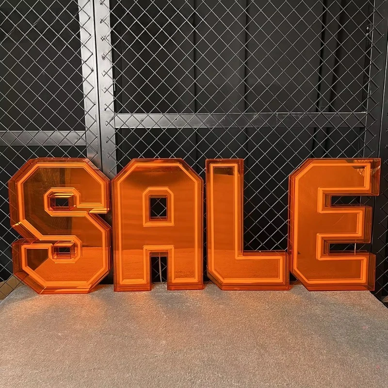 Acrylic LED banner letters send 3D letter signs custom name signs, suitable for weddings, birthday parties, event decorations
