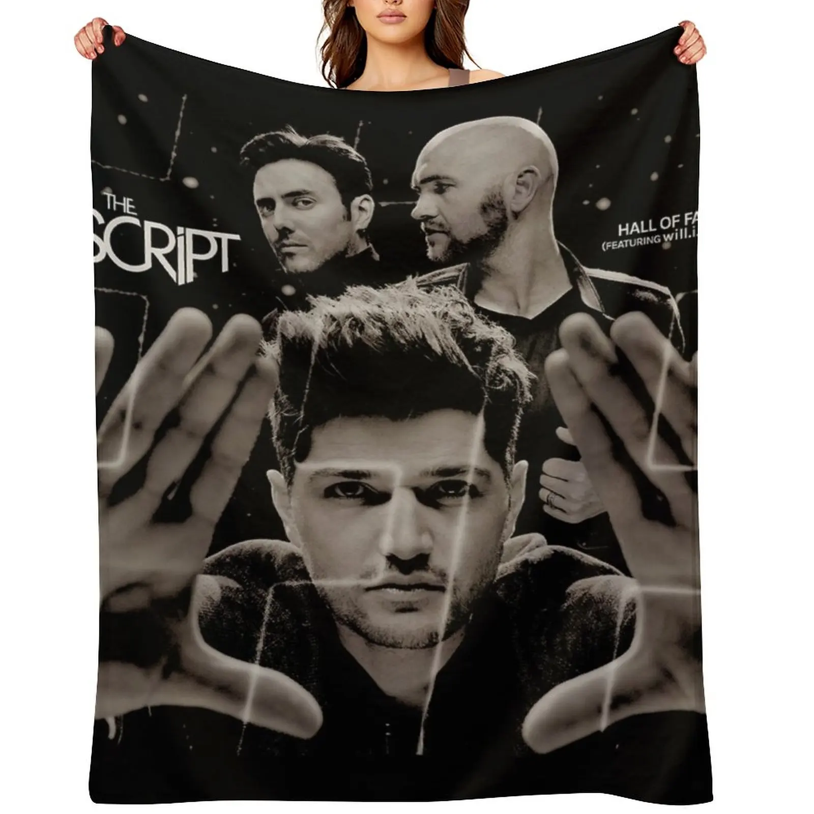 

The Script hall of fame Throw Blanket Tourist Sleeping Bag Plaid on the sofa Blankets