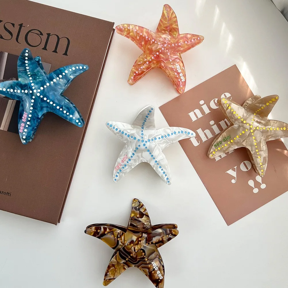 مخلب نجم البحر: نمط ترفيهي بحري وفريد من نوعه، مصنوع يدويًا من مادة الأسيتات عالية الجودة، وتجسيد الموضة والتري