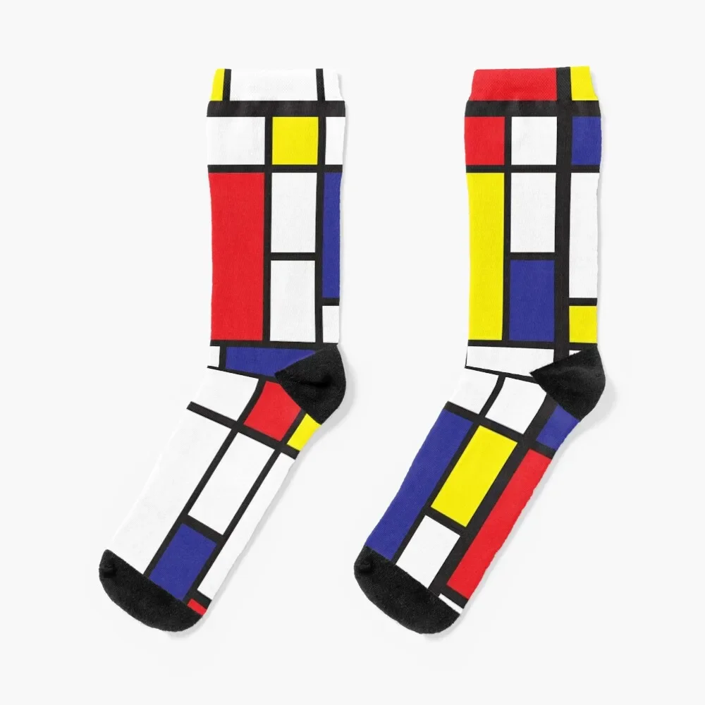 

Mondrian Study I Socks compression christmas gifts summer Socks Female Men's