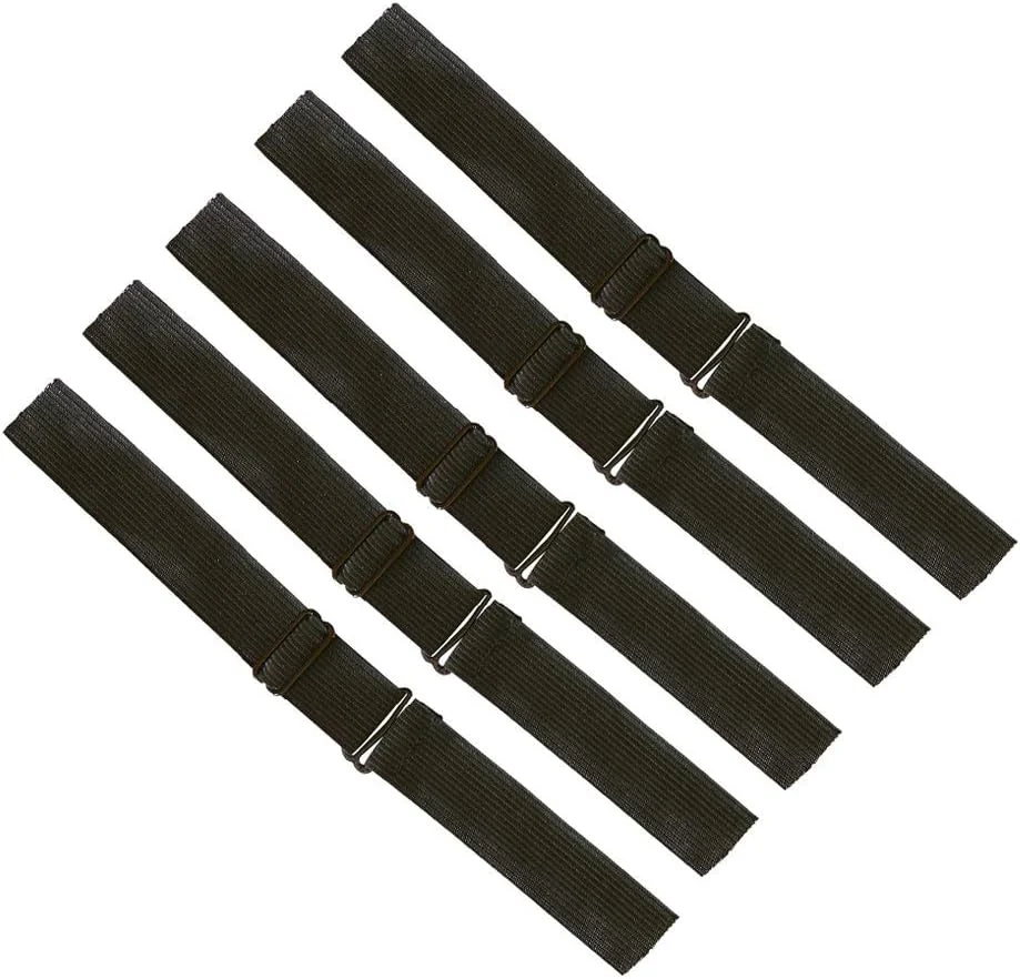 

5 шт. черных регулируемых эластичных лент для париков шириной 2,5 см для изготовления колпаков для париков, аксессуары для париков, фиксирующий материал для париков, регулируемый ремешок для париков