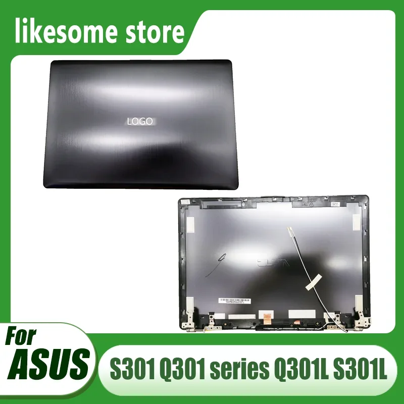 New For ASUS S301 Q301 Q301L S301L Laptop LCD Back Cover Top Rear Lid with LCD Flex Cable and Hinges Replacement 13NB02Y1AM121